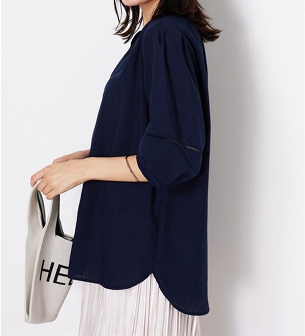 BELLUNA（ベルーナ）の「エアリービンテージ素材レース使いブラウス（ブラウス）」｜詳細画像