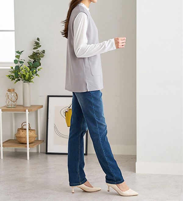 BELLUNA（ベルーナ）の「シャーリング衿ベストアンサンブル（アンサンブル）」｜詳細画像