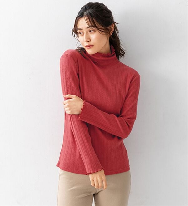 LAVIENNE（ラヴィエンヌ）の「着回し力抜群！綿１００％着映えリブインナー（肌着・インナーウェア）」｜詳細画像