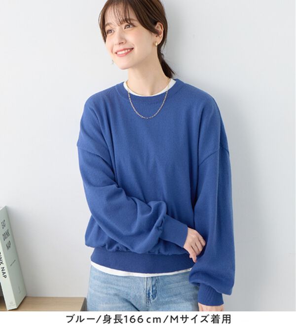 Viola e Viola（ヴィオラ エ ヴィオラ）の「【洗えるニット】着回し力抜群！秋から着られるシンプルニットトップス（ニット・セーター）」｜詳細画像