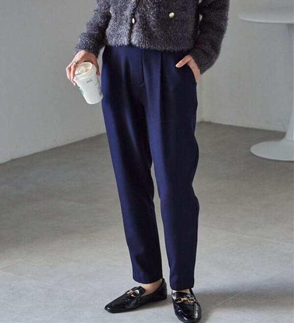 RANAN（ラナン）の「あったか！裏起毛美脚シルエットタックパンツ（フルレングスパンツ）」｜詳細画像