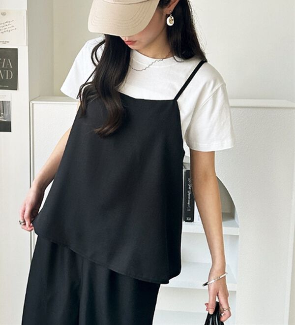 GeeRA（ジーラ）の「セットアップ風キャミソールサロペット（オールインワン）」｜詳細画像