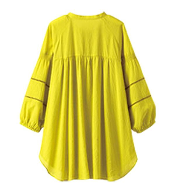 BELLUNA（ベルーナ）の「レーヨン混ビンテージ素材シャツチュニック（チュニック）」｜詳細画像