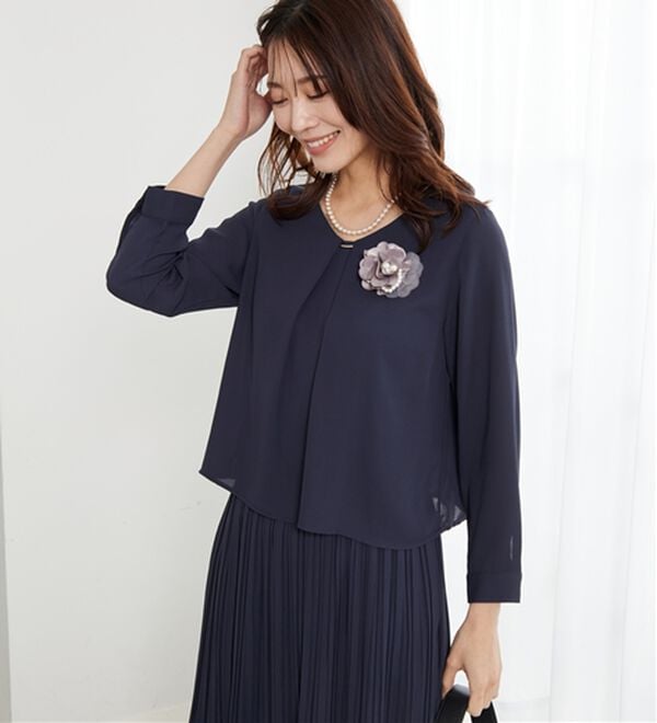 BELLUNA（ベルーナ）の「＜セレモニースタイル＞プリーツデザインワンピ―ス（フォーマルワンピース）」｜詳細画像