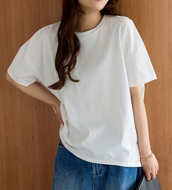 BELLUNA（ベルーナ）の「シュッと体型カバー！コクーンTシャツ（カットソー）」｜詳細画像