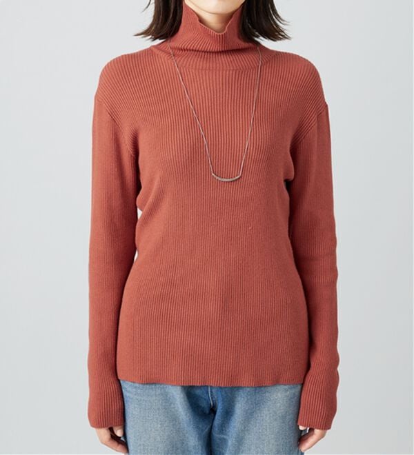 BELLUNA（ベルーナ）の「【安心感あるプチプラニット】リブニットタートルネックプルオーバー（ニット・セーター）」｜詳細画像