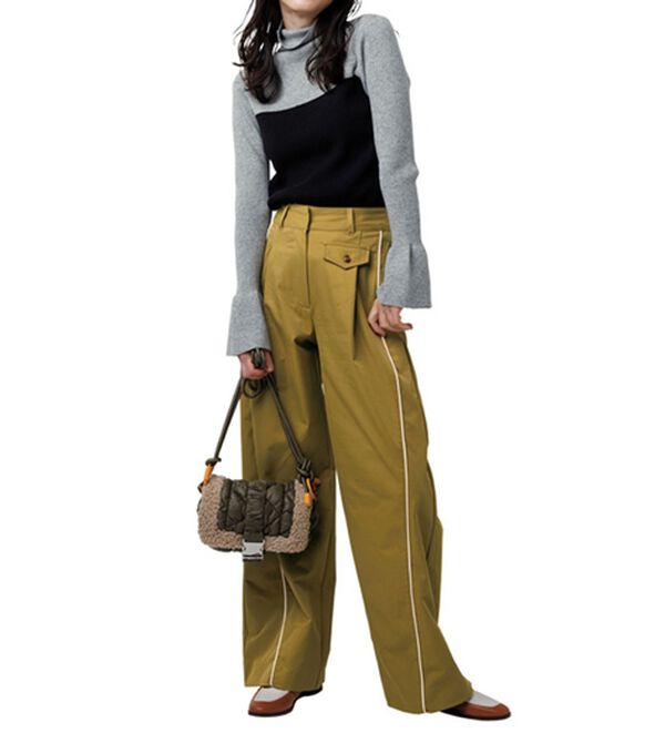 RANAN（ラナン）の「＜ムースタッチ＞洗える！バイカラータートルリブニット（ニット・セーター）」｜詳細画像