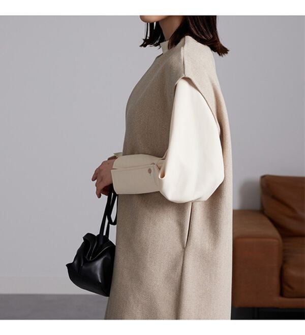 RANAN（ラナン）の「ウールライクディープＶネックジャンパースカート（ジャンパースカート）」｜詳細画像