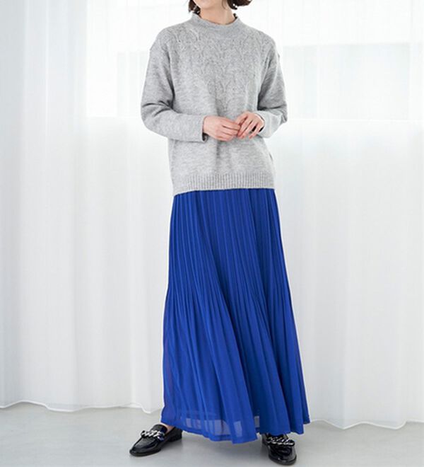 RANAN（ラナン）の「透かし編デザインハイネックニット（ニット・セーター）」｜詳細画像