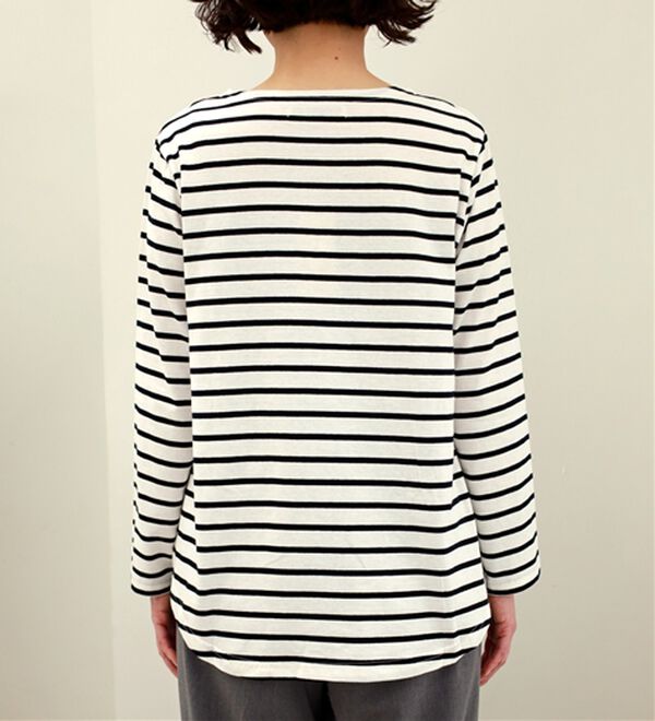 BELLUNA（ベルーナ）の「綿100％きれい見えボーダープルオーバー（カットソー）」｜詳細画像