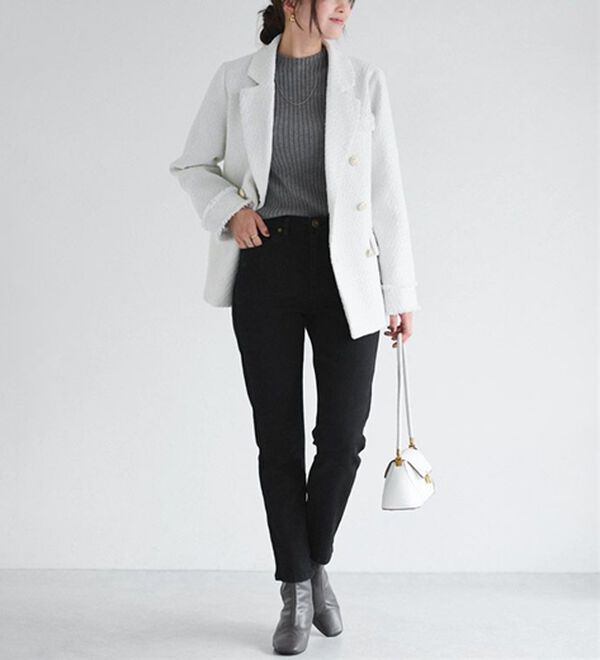 Pierrot（ピエロ）の「【ストレッチ素材】大人のためのゆるテーパードデニムパンツ（フルレングスパンツ）」｜詳細画像