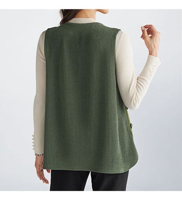 BELLUNA（ベルーナ）の「ジャカードカットソー素材サイドボタンベスト（ベスト）」｜詳細画像