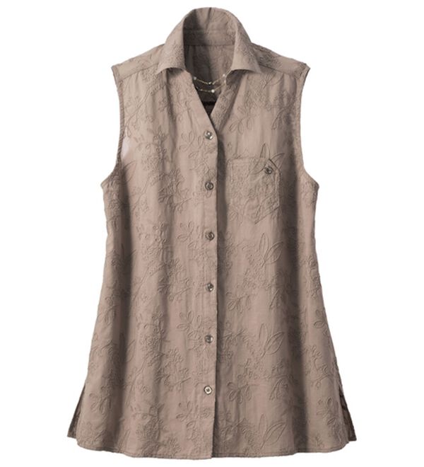 ルフラン（ルフラン）の「Ｔシャツにさらっと！コード刺しゅうベスト（ベスト）」｜詳細画像