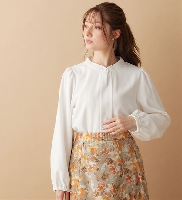 alotta（アロッタ）の「あったか裏起毛フロントタックブラウス（ブラウス）」｜詳細画像