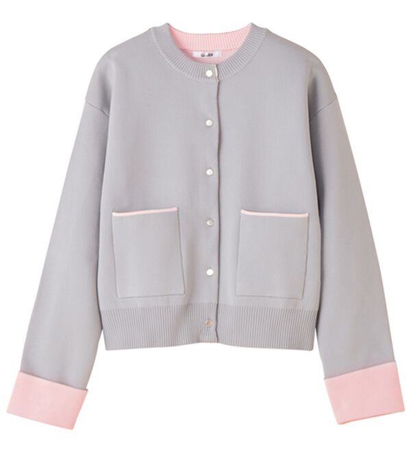 GeeRA（ジーラ）の「配色カラーニットカーディガン（ニットカーディガン）」｜詳細画像