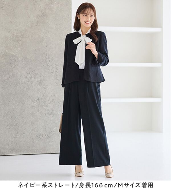 alotta（アロッタ）の「【選べるパンツ】洗える！３点セット着回し力抜群スーツ（パンツスーツ）」｜詳細画像