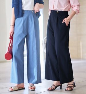alotta（アロッタ）の「さら楽細見えワイドパンツ（ワイドパンツ・ガウチョ）」｜詳細画像