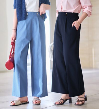 alotta（アロッタ）の「さら楽細見えワイドパンツ（ワイドパンツ・ガウチョ）」