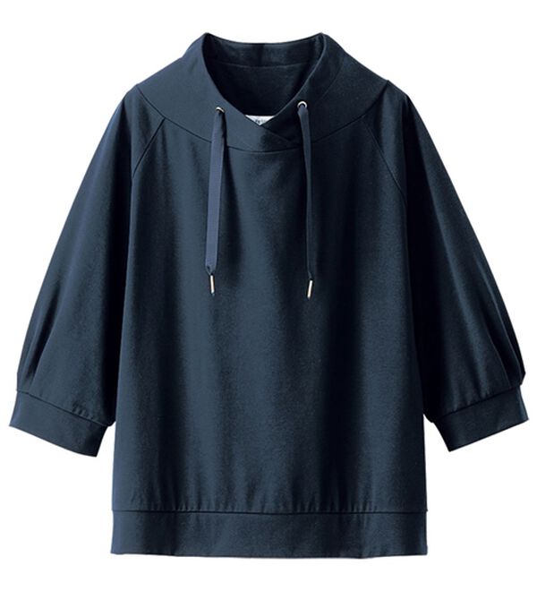 BELLUNA（ベルーナ）の「ヒンヤリ綿混ワイドネックプルオーバー（カットソー）」｜詳細画像