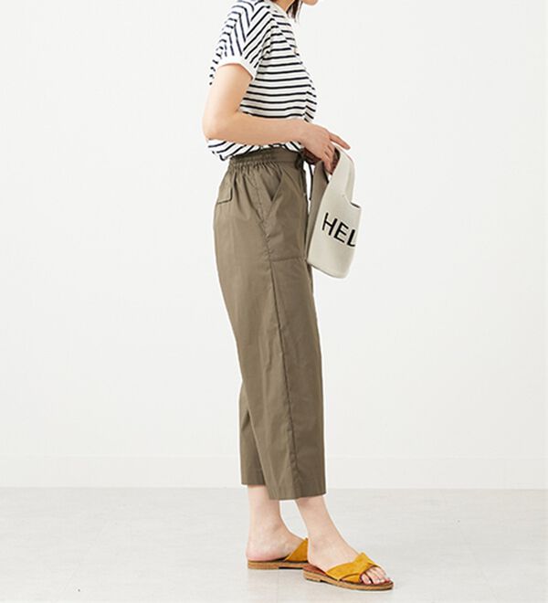 BELLUNA（ベルーナ）の「【店舗・ネット限定】サラリ綿混ベイカーワイドパンツ（ワイドパンツ・ガウチョ）」｜詳細画像