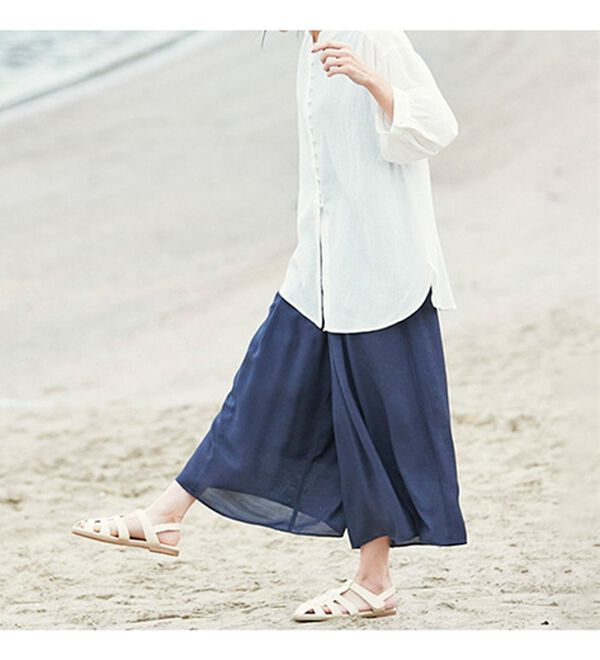 BELLUNA（ベルーナ）の「リサイクルコットンやわらか楊柳素材ブラウス（ブラウス）」｜詳細画像