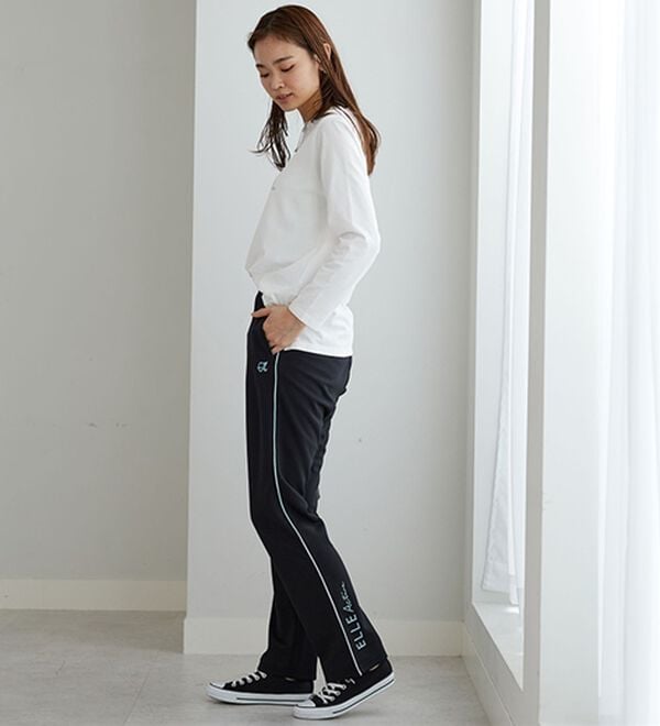 BELLUNA（ベルーナ）の「＜ＥＬＬＥ　Ａｃｔｉｖｅ＞配色ラインジャージパンツ（その他パンツ）」｜詳細画像