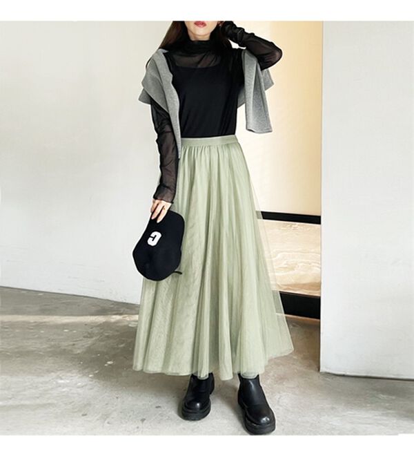 GeeRA（ジーラ）の「フレアーチュールロングスカート（ロングスカート）」｜詳細画像