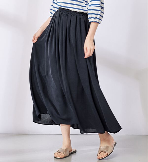 ebure リネンフレアロングスカート 麻 black 38 ebure リネンフレアロングスカート 麻 black 38 ebure リネン