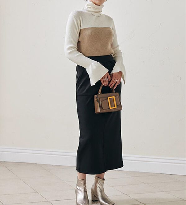 RANAN（ラナン）の「＜ムースタッチ＞洗える！バイカラータートルリブニット（ニット・セーター）」｜詳細画像