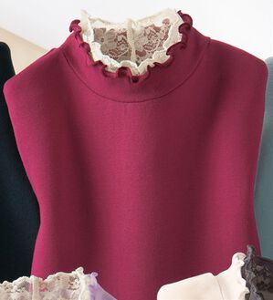 「配色フリルレースの上品インナー（肌着・インナーウェア）」｜ラズベリー