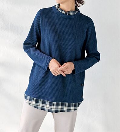 BELLUNA（ベルーナ）の「異素材重ね着風チュニック（チュニック）」