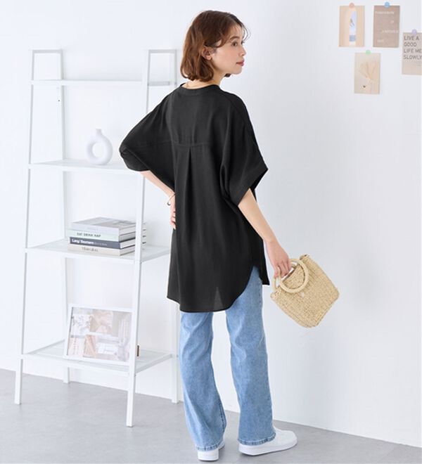 Viola e Viola（ヴィオラ エ ヴィオラ）の「【接触冷感】ひんやり！さらさらＥＡＳＹタックスキッパーチュニック（チュニック）」｜詳細画像