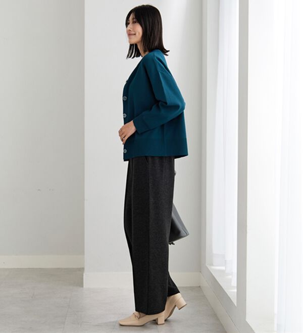 BELLUNA（ベルーナ）の「圧縮ニット素材ワイドパンツ（ワイドパンツ・ガウチョ）」｜詳細画像