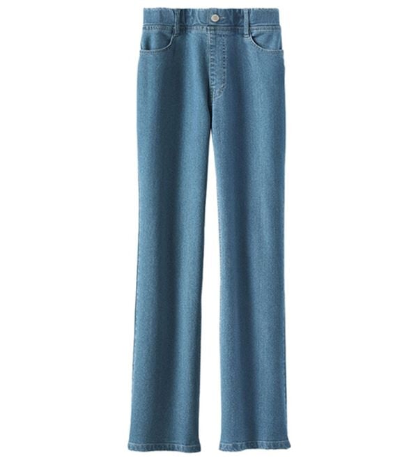 BELLUNA（ベルーナ）の「裏起毛セミフレアーデニムパンツ（フルレングスパンツ）」｜詳細画像