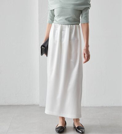 RANAN（ラナン）の「シャイニーサテンナロースカート（ロングスカート）」