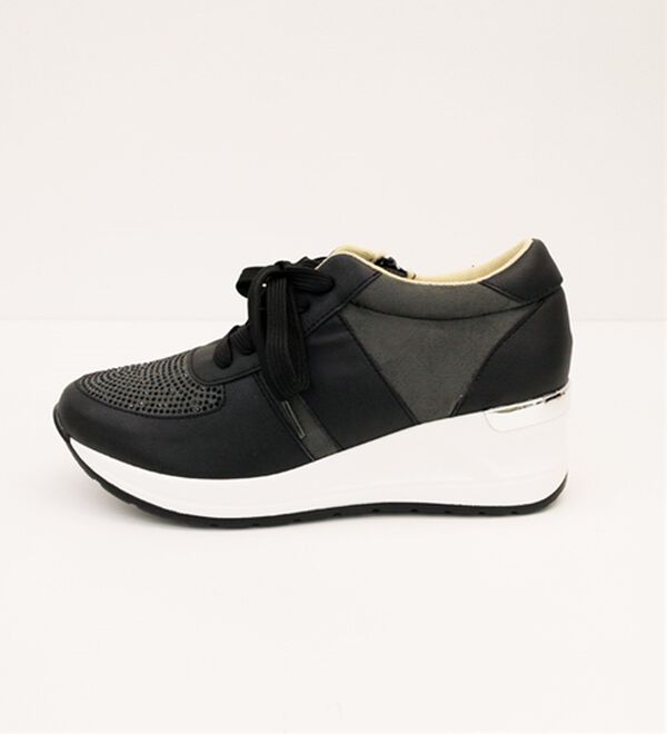 BELLUNA（ベルーナ）の「きらめきビジューの４Ｅ厚底スニーカー（スニーカー）」｜詳細画像