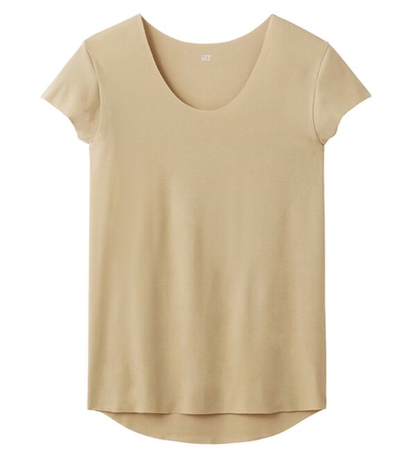 「キレイに着こなすためのアンダーシャツ　ｉｎ．Ｔ（メンズ肌着・インナーウェア）」｜クリアベージュ(半袖)