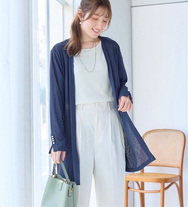 alotta（アロッタ）の「さらっと軽い！シアートッパーカーディガン（その他カーディガン）」｜詳細画像