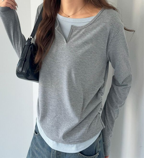 GeeRA（ジーラ）の「レイヤード風カットソー（カットソー）」｜詳細画像