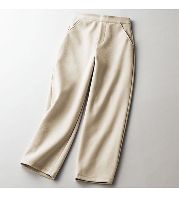 VINNO（ヴィノ）の「カットメルトンワイドストレートパンツ（フルレングスパンツ）」｜詳細画像