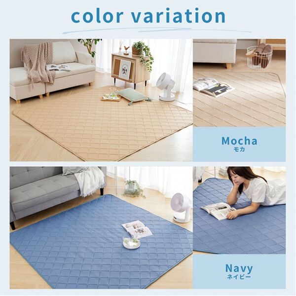 iellio（イエリオ）の「もちもちひんやり冷感低反発ラグ＜カーペット・接触冷感・防ダニ・裏面滑りにくい加工付＞（ラグ）」｜詳細画像