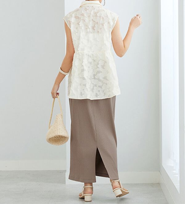 GeeRA（ジーラ）の「【着回し力◎】楽ちんすっきり見え！リブロングスカート（ロングスカート）」｜詳細画像