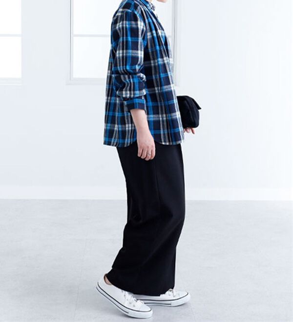 BELLUNA（ベルーナ）の「タック使いチェック柄ブラウス（ブラウス）」｜詳細画像