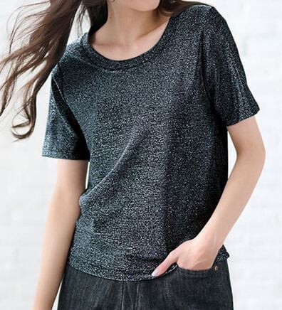 RANAN（ラナン）の「ひんやり！ラメカットソー　Ｔシャツ（Tシャツ）」