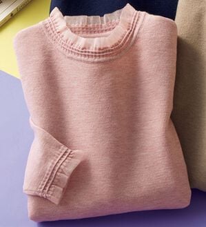 ルフラン（ルフラン）の「顔まわりで彩る＊デザイン衿ニット（ニット・セーター）」｜ローズ