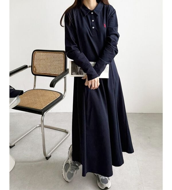 GeeRA（ジーラ）の「【U.S. POLO ASSN.】ポロ衿カットソーワンピース（その他ワンピース）」｜詳細画像