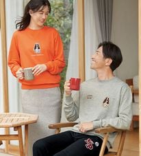 「＜ハッシュパピー＞ブランドデザイン裏毛トレーナー・パンツ（メンズルームウェア）」