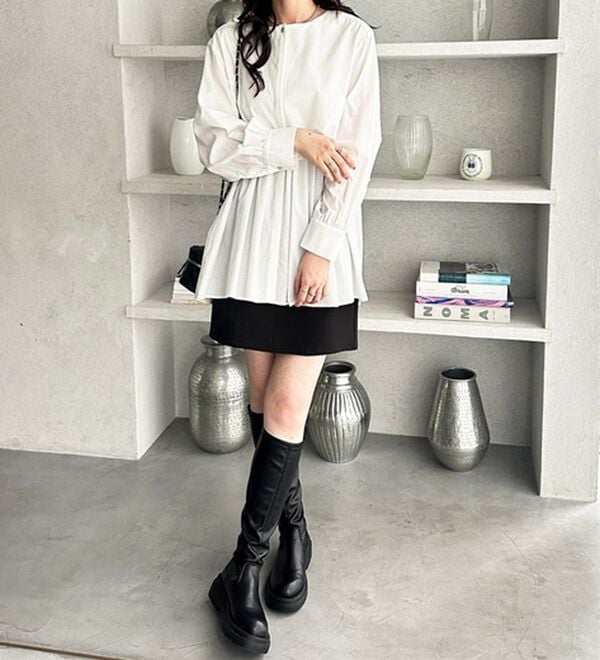 GeeRA（ジーラ）の「羽織にもなる！ペプラムシャツチュニック（チュニック）」｜詳細画像