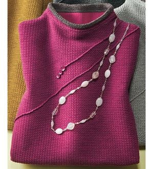 ルフラン（ルフラン）の「上品ジャカードプルオーバー（カットソー）」｜ピンク