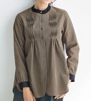 BELLUNA（ベルーナ）の「クラシカルチェック柄ピンタックブラウス（ブラウス）」｜詳細画像